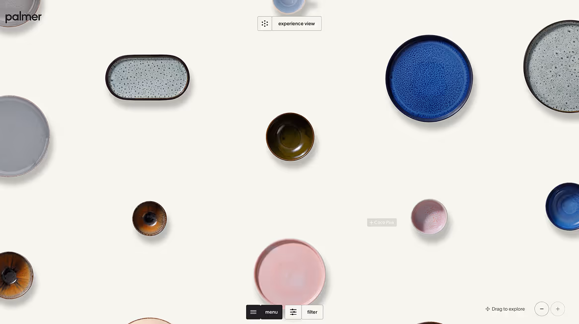 Screenshot of the homepage for HEXANIAGA